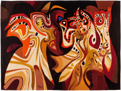1970, Mario Prassinos, tapisserie Les Fiancés turcs